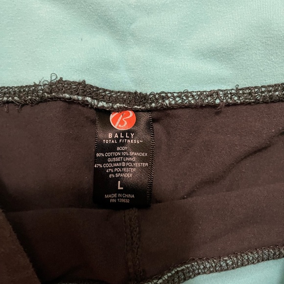 Bally athletic outfit shirt XL pants L gray and aqua blue womens - Picture 5 of 5